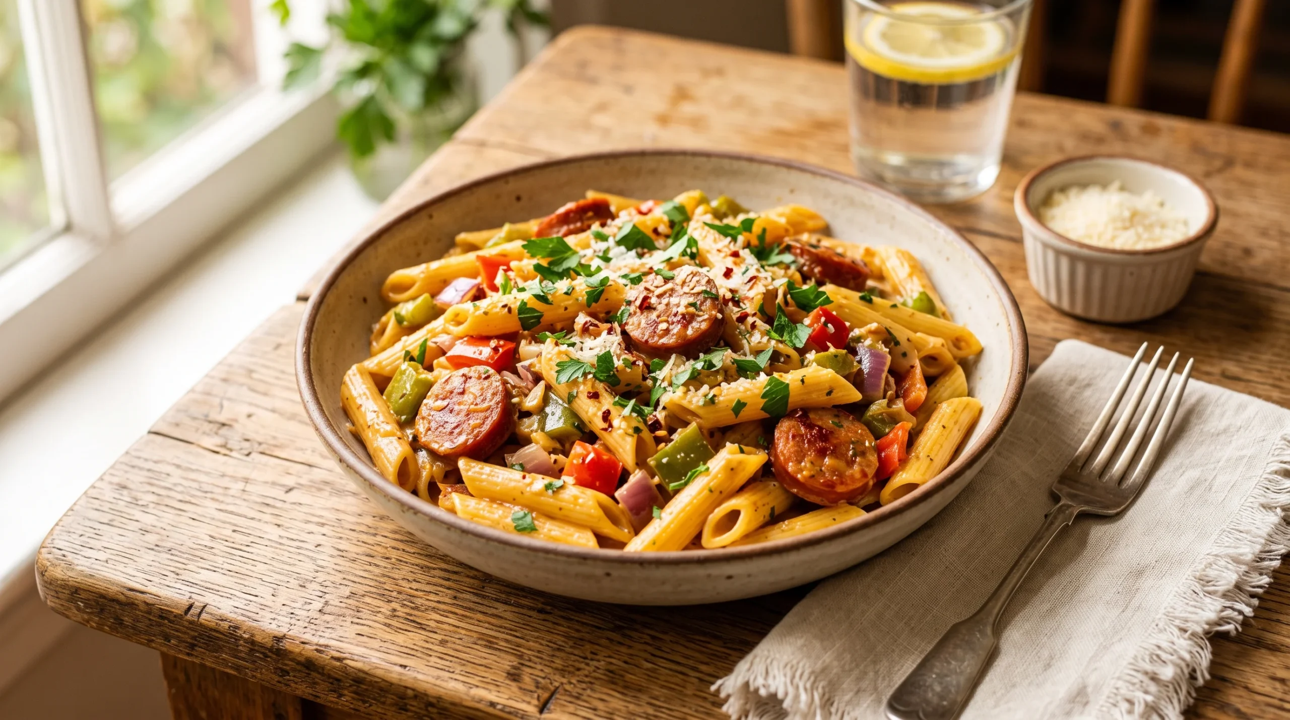 Ultimate Spicy Cajun Sausage Pasta: Bold &amp; Flavorful